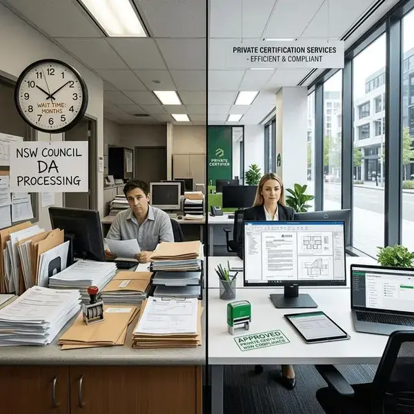 CDC vs DA approval process comparison — private certifier vs council NSW
